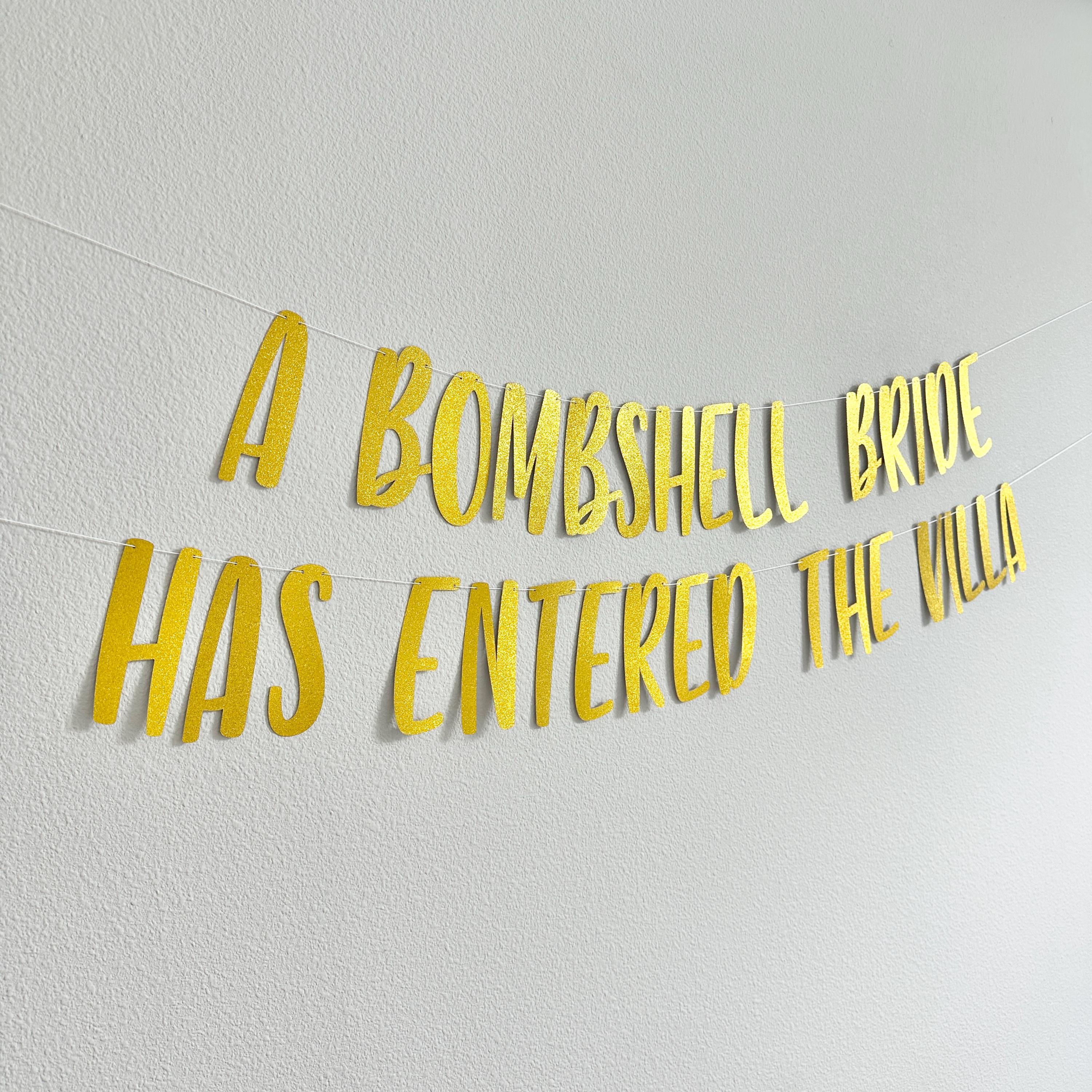 A Bombshell Bride Has Entered The Villa, Bombshell Bride, Bridal Shower Theme Ideas, Bachelorette Decorations, Bachelorette Theme Ideas
