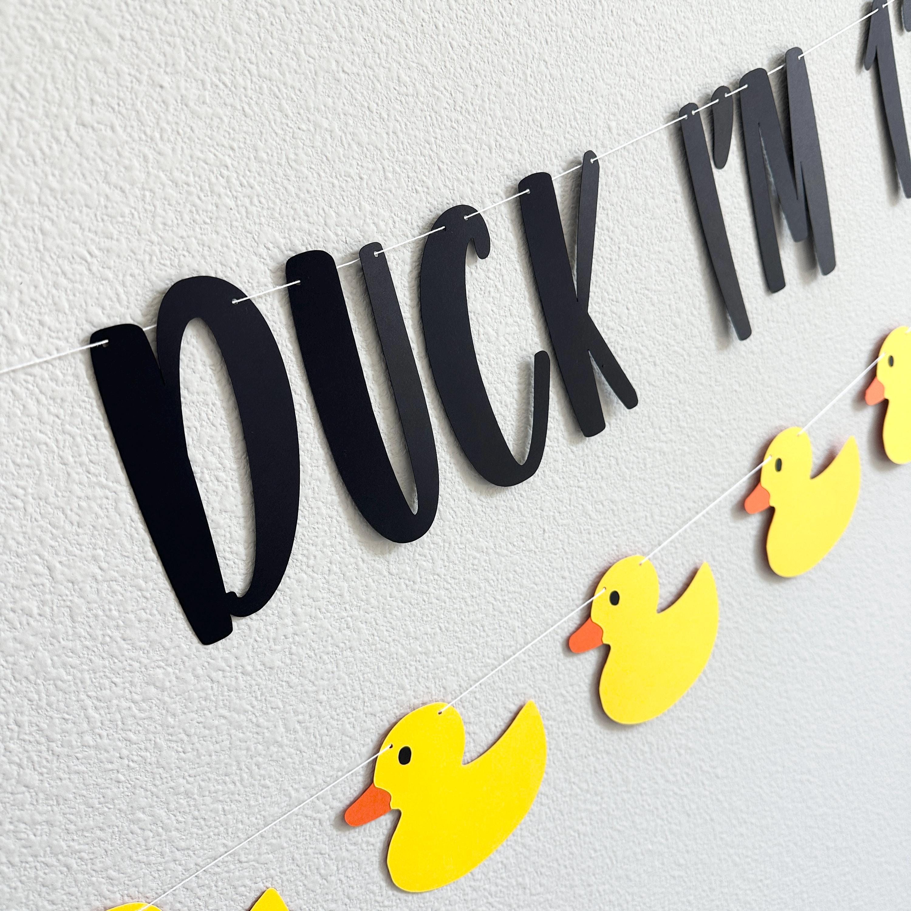 Holy Duck I&#39;m 12, 12th Birthday Party Decorations, 12th Birthday Ideas, Duck Party, Custom Duck Banner, Rubber Duck Theme, Yellow Ducks