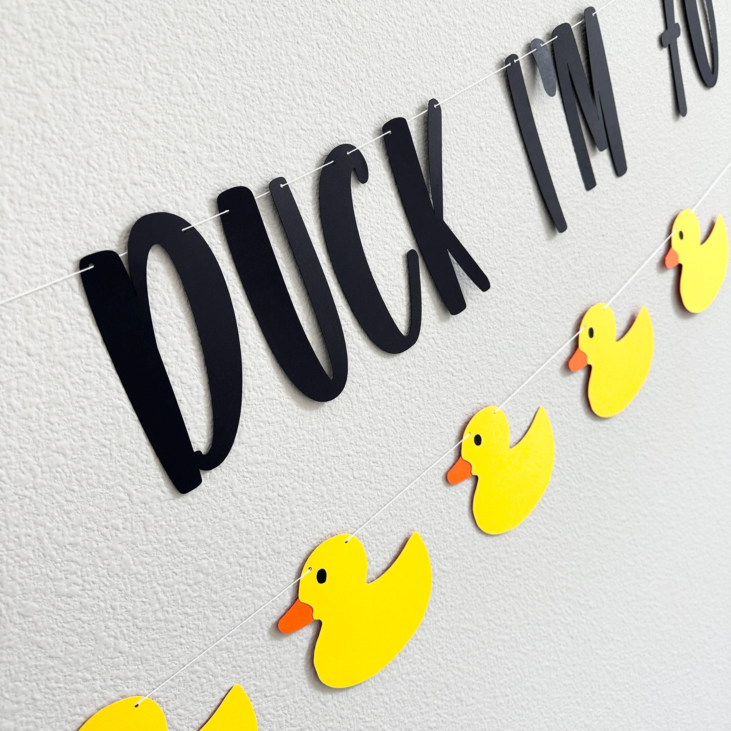 Holy Duck I&#39;m 70, 70th Birthday Party Decorations, 70th Birthday Ideas, Duck Party, Custom Duck Banner, Rubber Duck Theme, Yellow Ducks