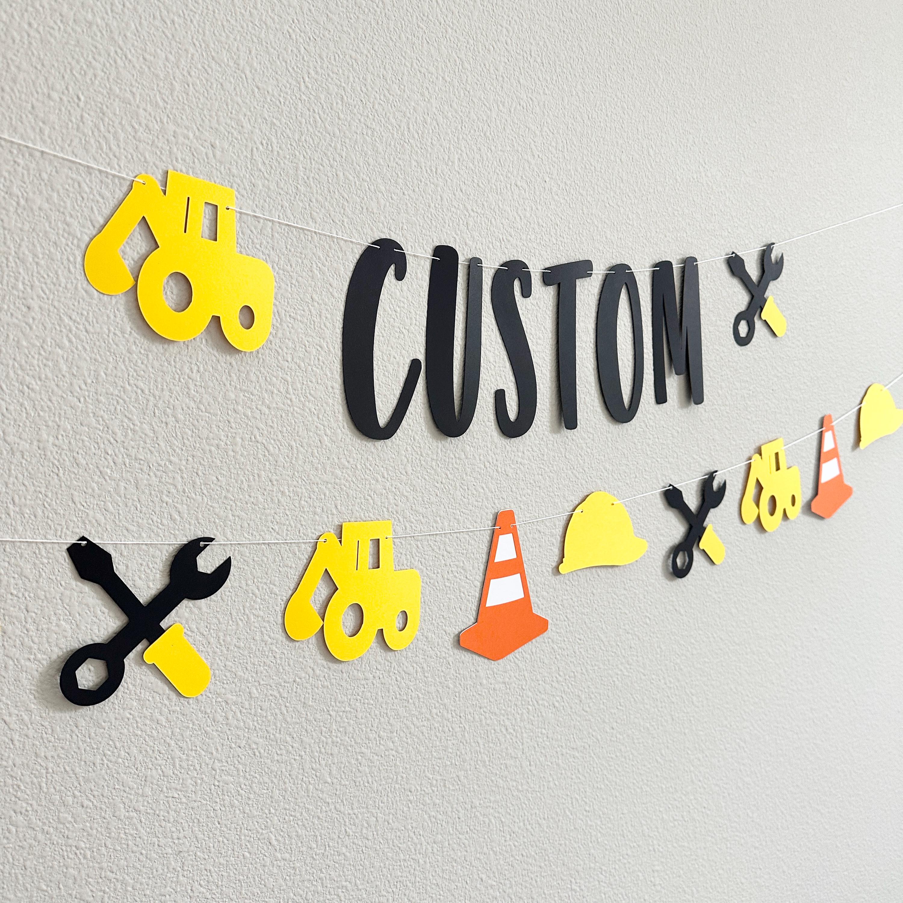 Custom Construction Banner, Construction Theme, Construction Decorations, Construction Birthday, Construction Party Sign