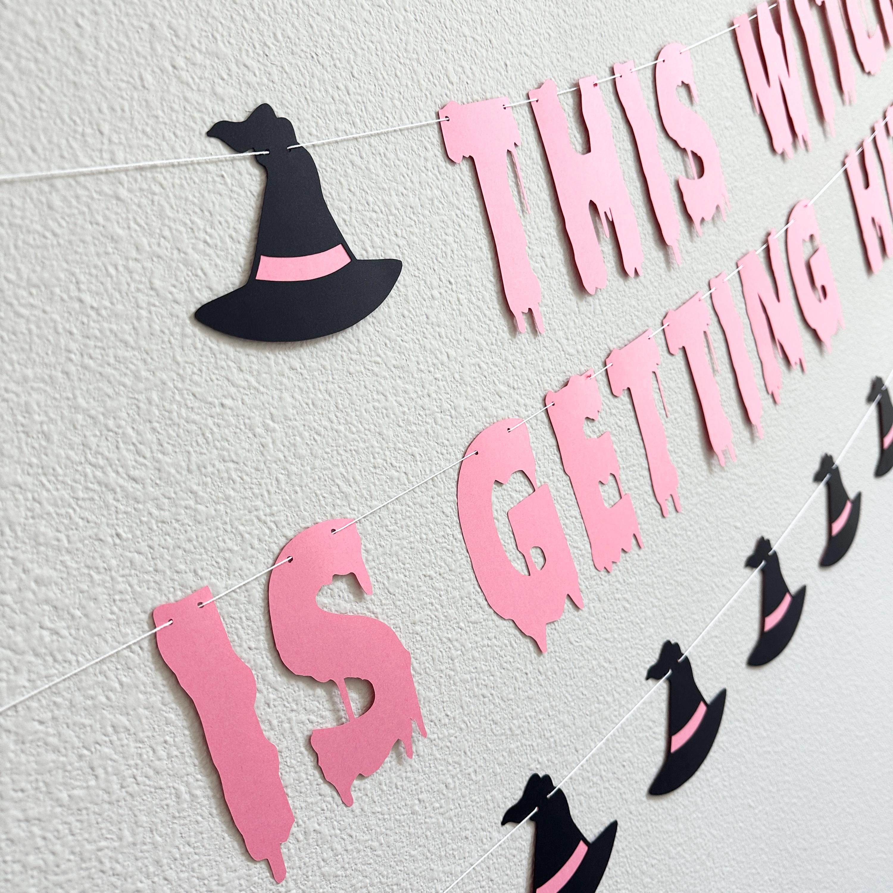 This Witch Is Getting Hitched, Witch Bachelorette Party, Witch Themed Engagement Party, Witch Themed Wedding, Custom Witch Banner