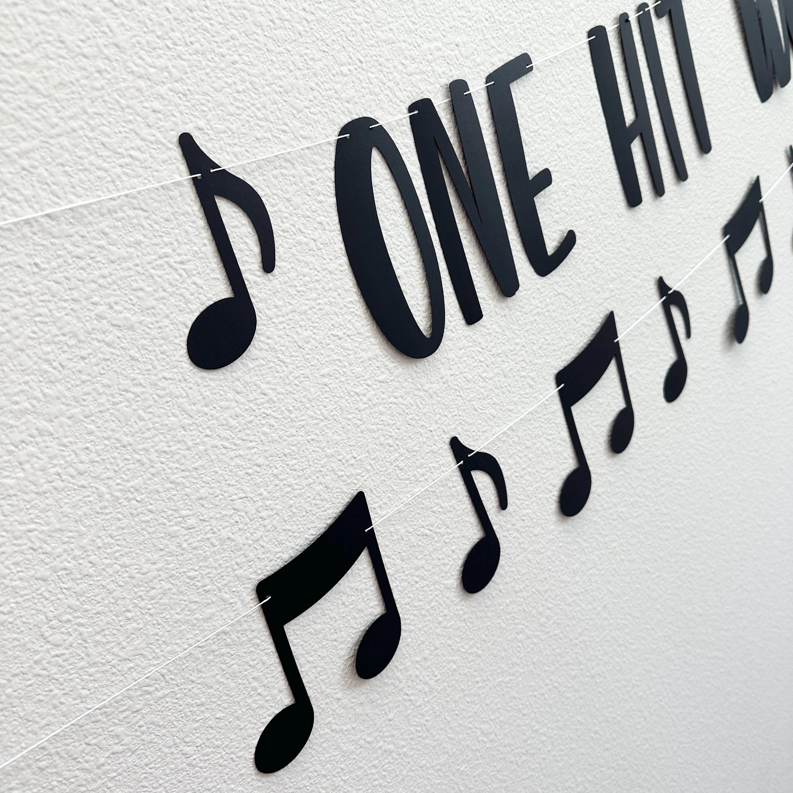 One Hit Wonder, Music Birthday Banner, Custom Music Banner, Music Theme, Music Decorations, Music Banner, Custom banner, 1st Birthday