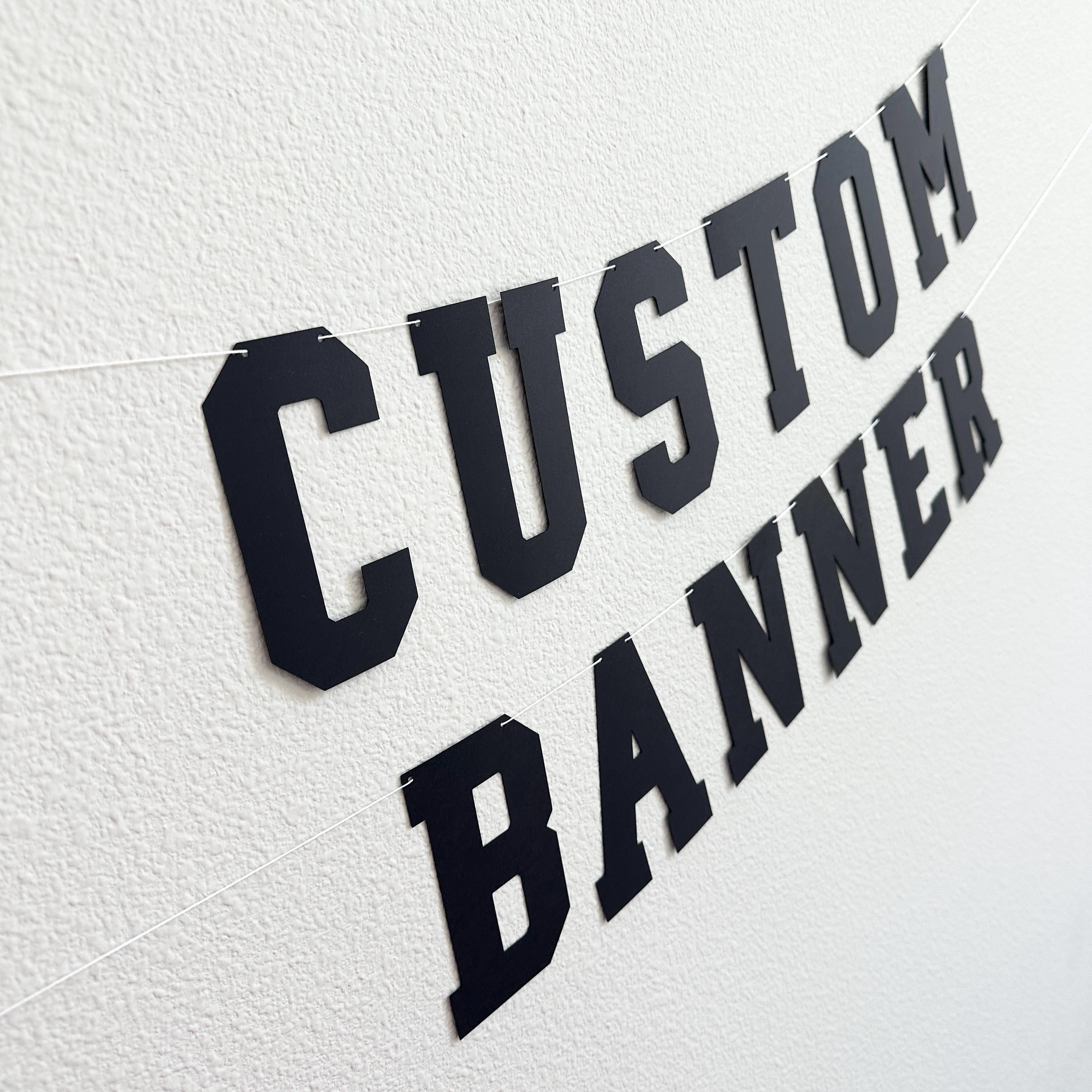 Custom Banner, Custom Collegiate Font, Custom School Banner, Custom College Font Banner, Custom Sports Banner