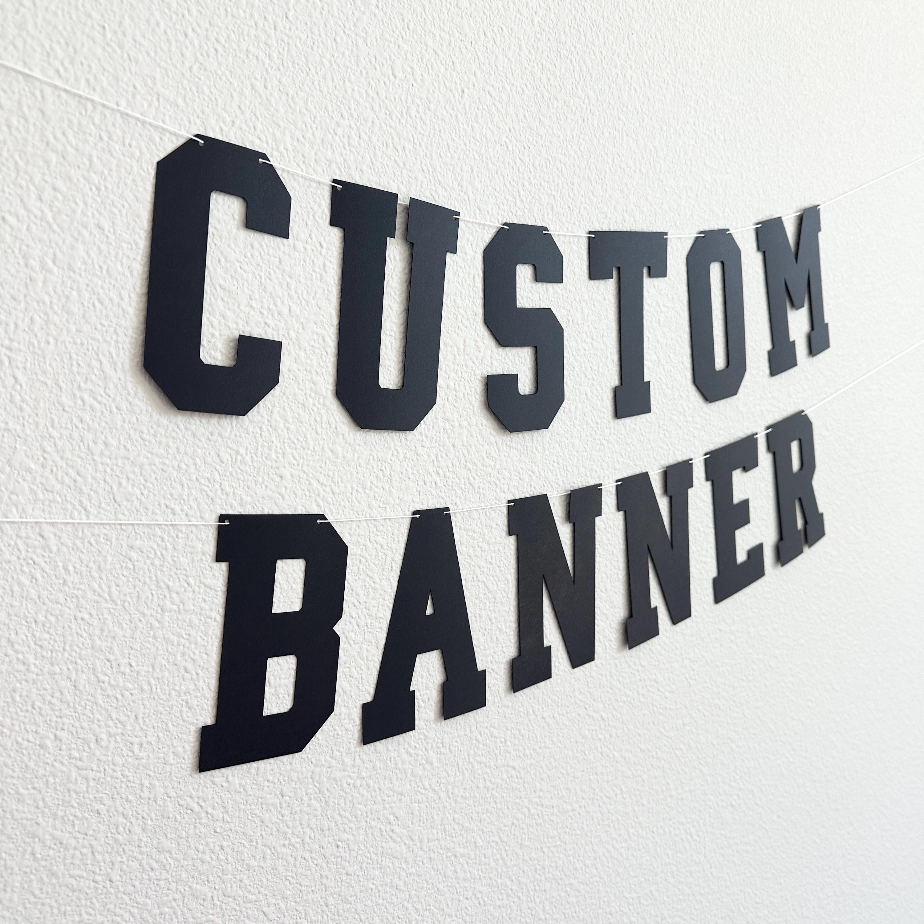 Custom Banner, Custom Collegiate Font, Custom School Banner, Custom College Font Banner, Custom Sports Banner