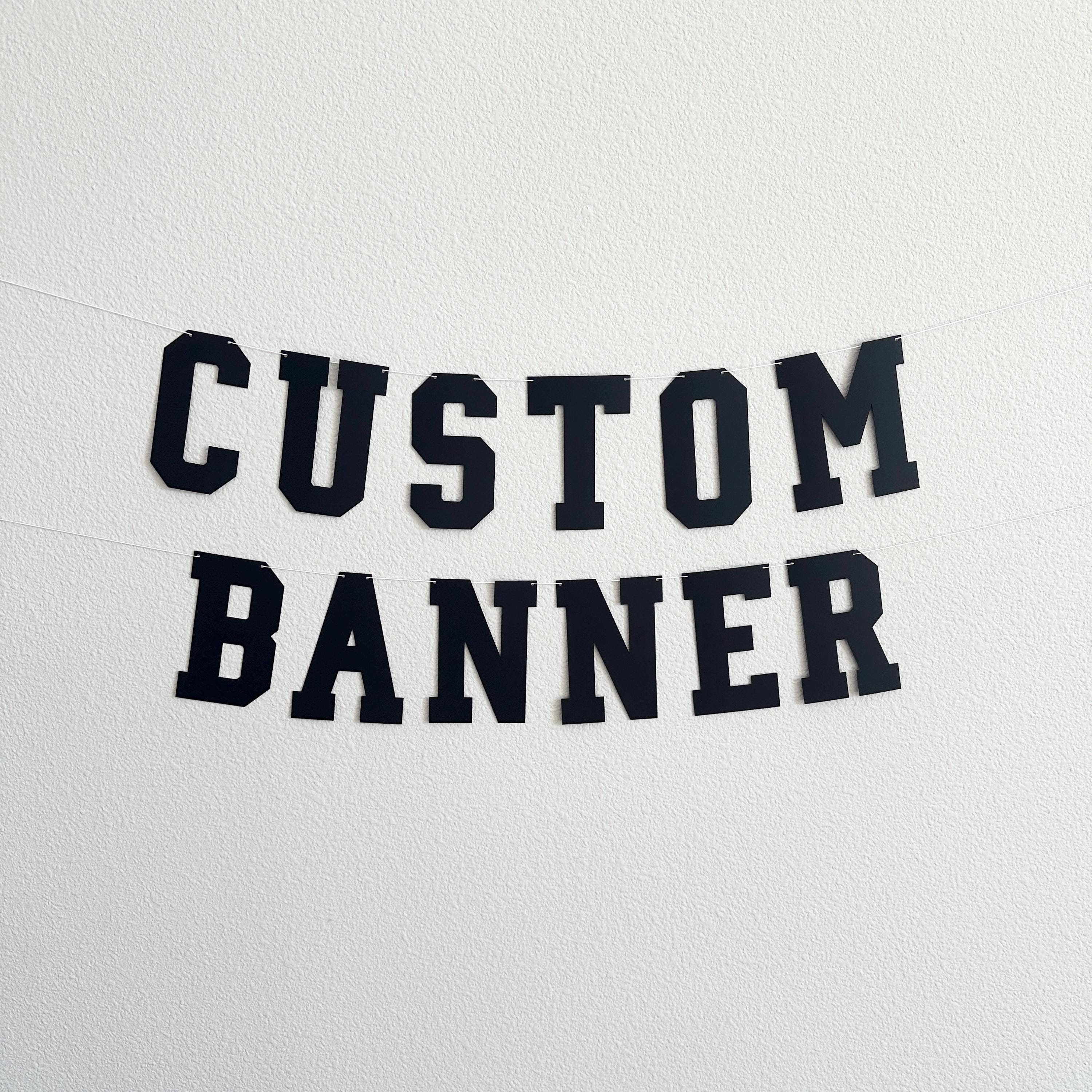 Custom Banner, Custom Collegiate Font, Custom School Banner, Custom College Font Banner, Custom Sports Banner