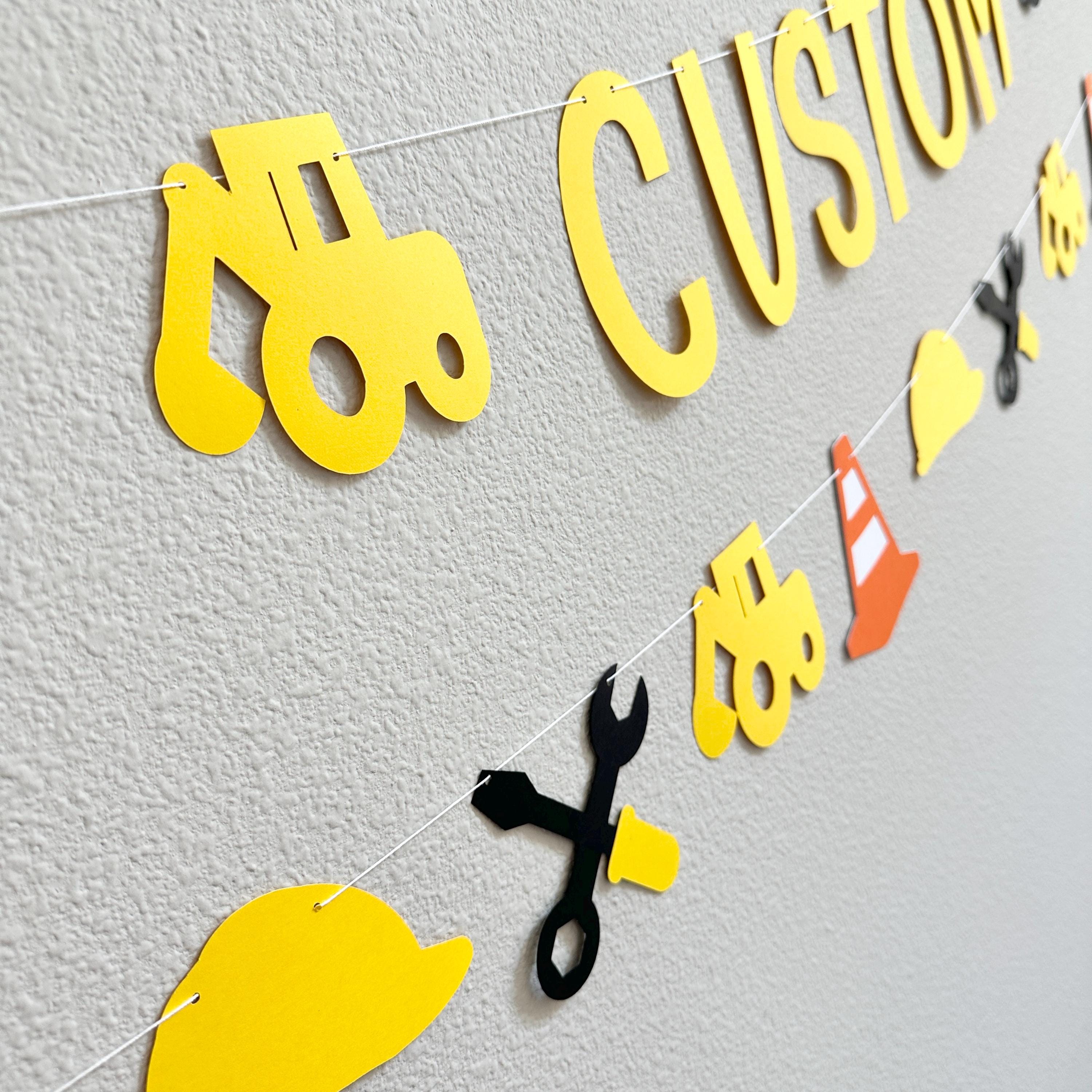 Custom Construction Banner, Construction Theme, Construction Decorations, Construction Birthday, Construction Party Sign
