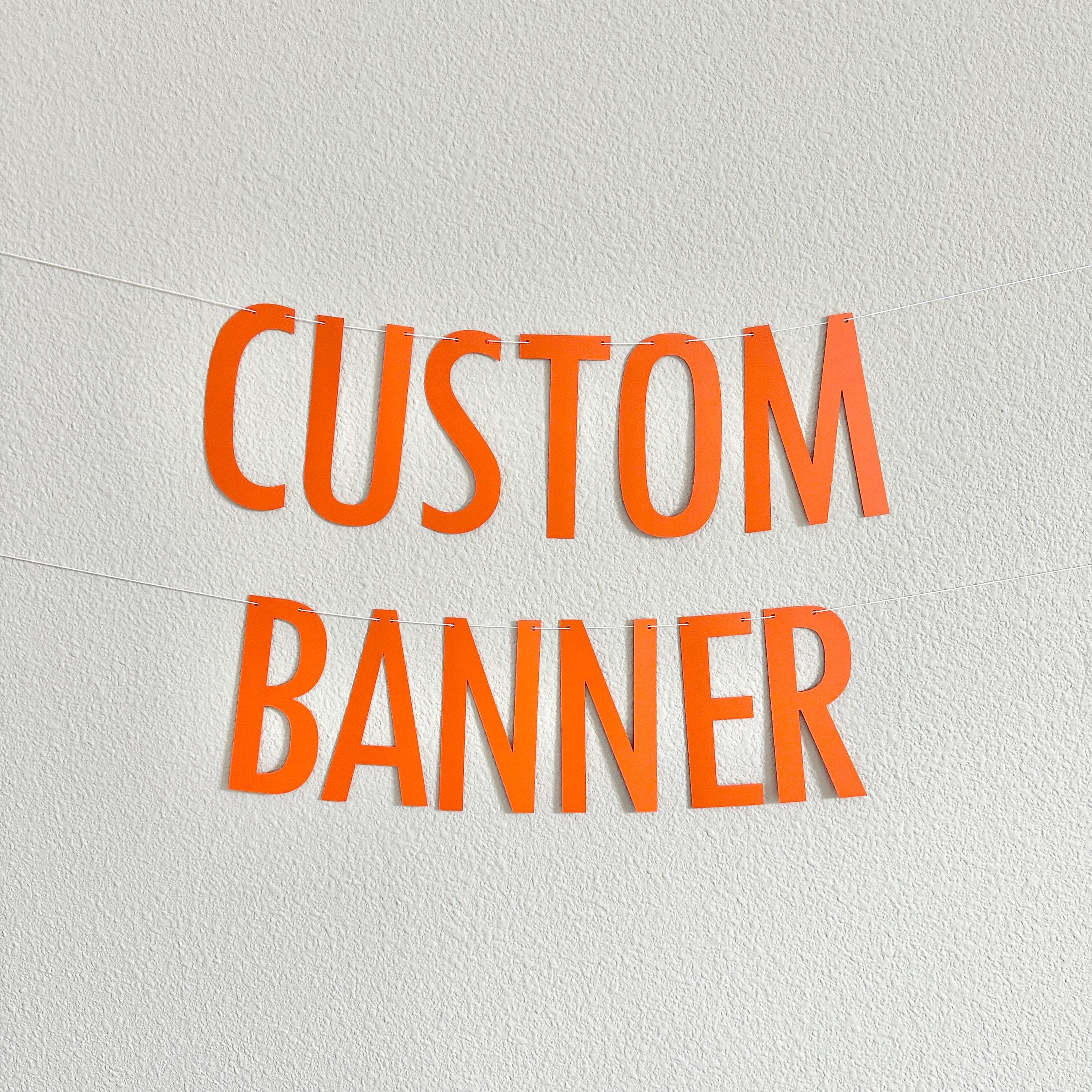 Custom Banner, Custom Showgirl Banner, Custom Orange Banner, Personalized Banner, Personalized Orange Showgirl Banner