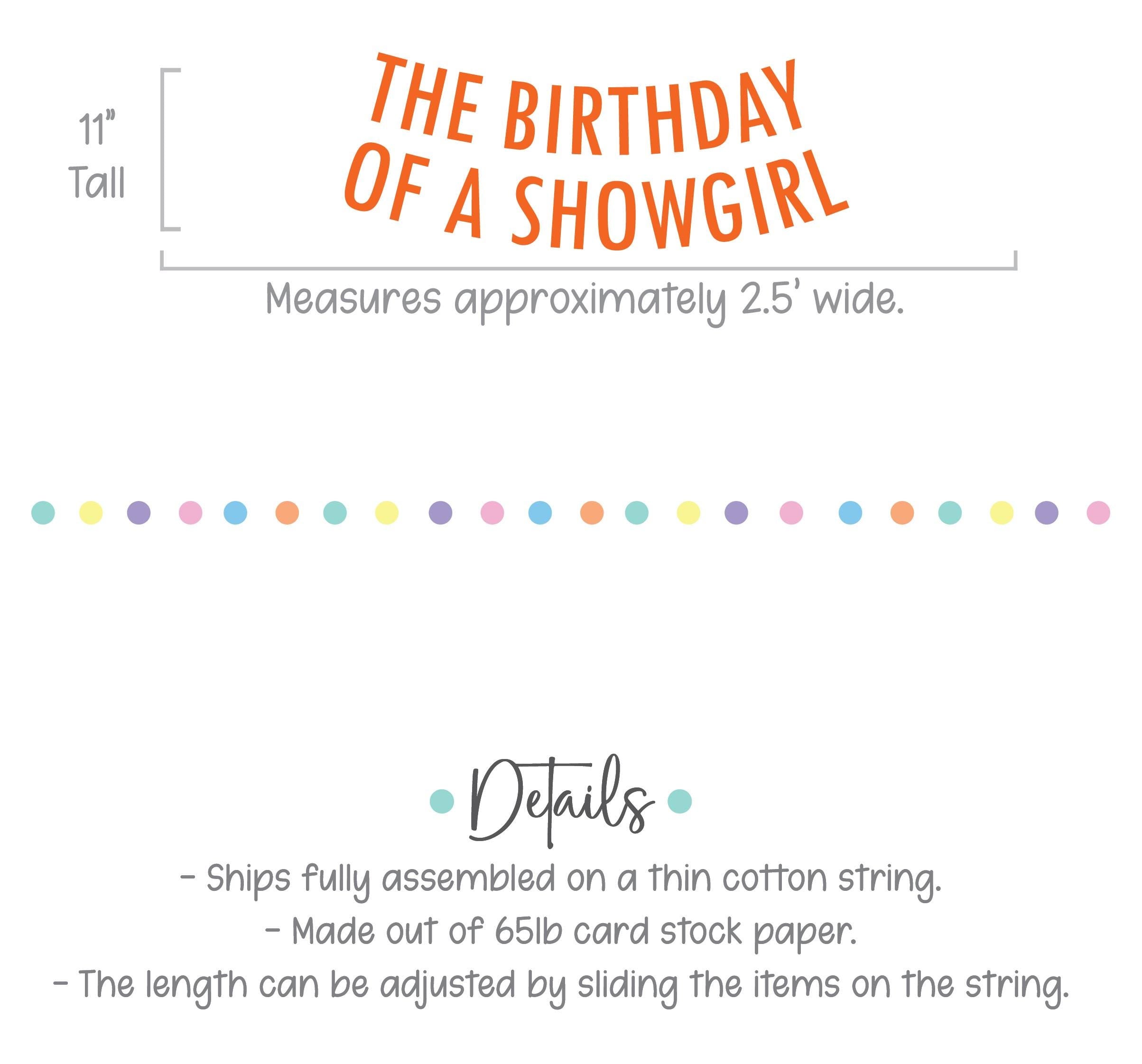 The Birthday Of A Showgirl, Showgirl Birthday Party, Showgirl Themed Birthday Decorations, Showgirl Birthday Theme