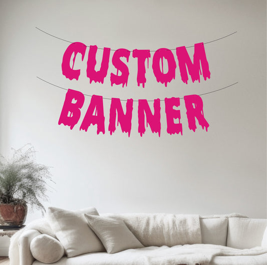 Custom Fuchsia Halloween Banner