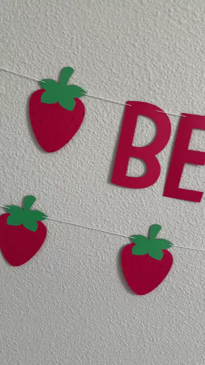 Berry 1st Birthday, Strawberry 1st Birthday, 1st Birthday Theme Ideas, First Birthday Party Decorations, Strawberry Birthday Party