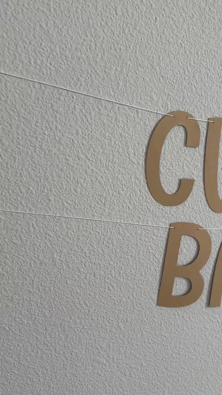 Custom Banner, Custom Kraft Banner, Customizable Banner, Custom Fun Font Banner, Custom Sign, Kraft Banner