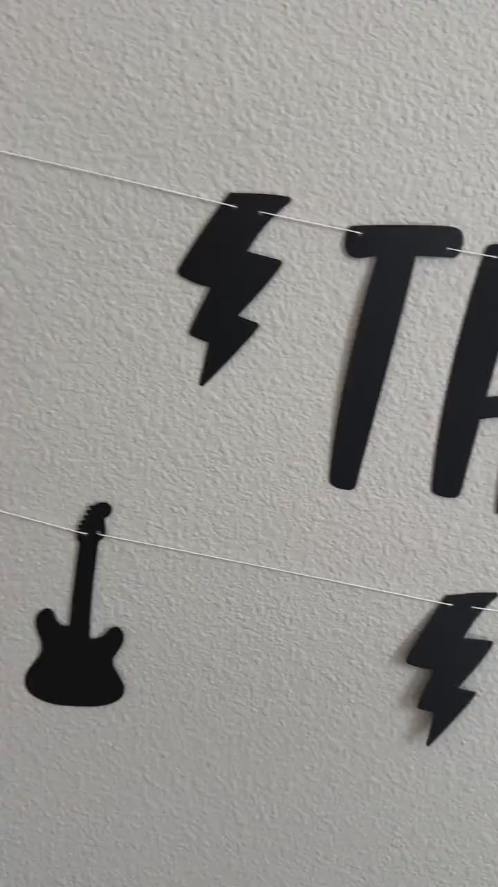 Three Will Rock You, 3rd Birthday, Rock Themed 3rd Birthday, Rock Birthday Banner, Rock N Roll Decorations, Rock n&#39; Roll Theme