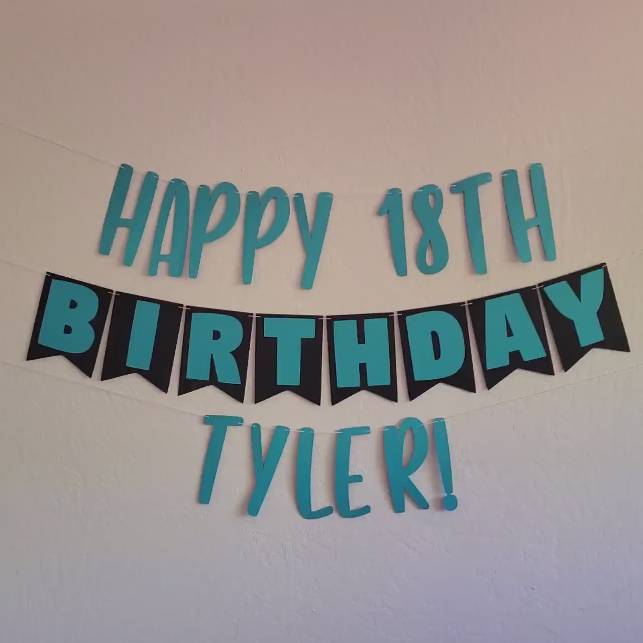 Custom Birthday Banner, Red Birthday Banner, Red and Black Birthday Banner, Black and Red, 18th Birthday Banner