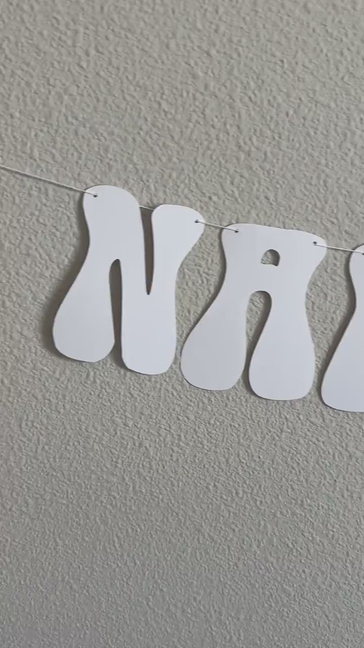 Two Groovy Banner, Name Is Two Groovy, 2nd Birthday Banner, 2nd Birthday Party Theme Ideas, Retro Themed 2nd Birthday Decorations