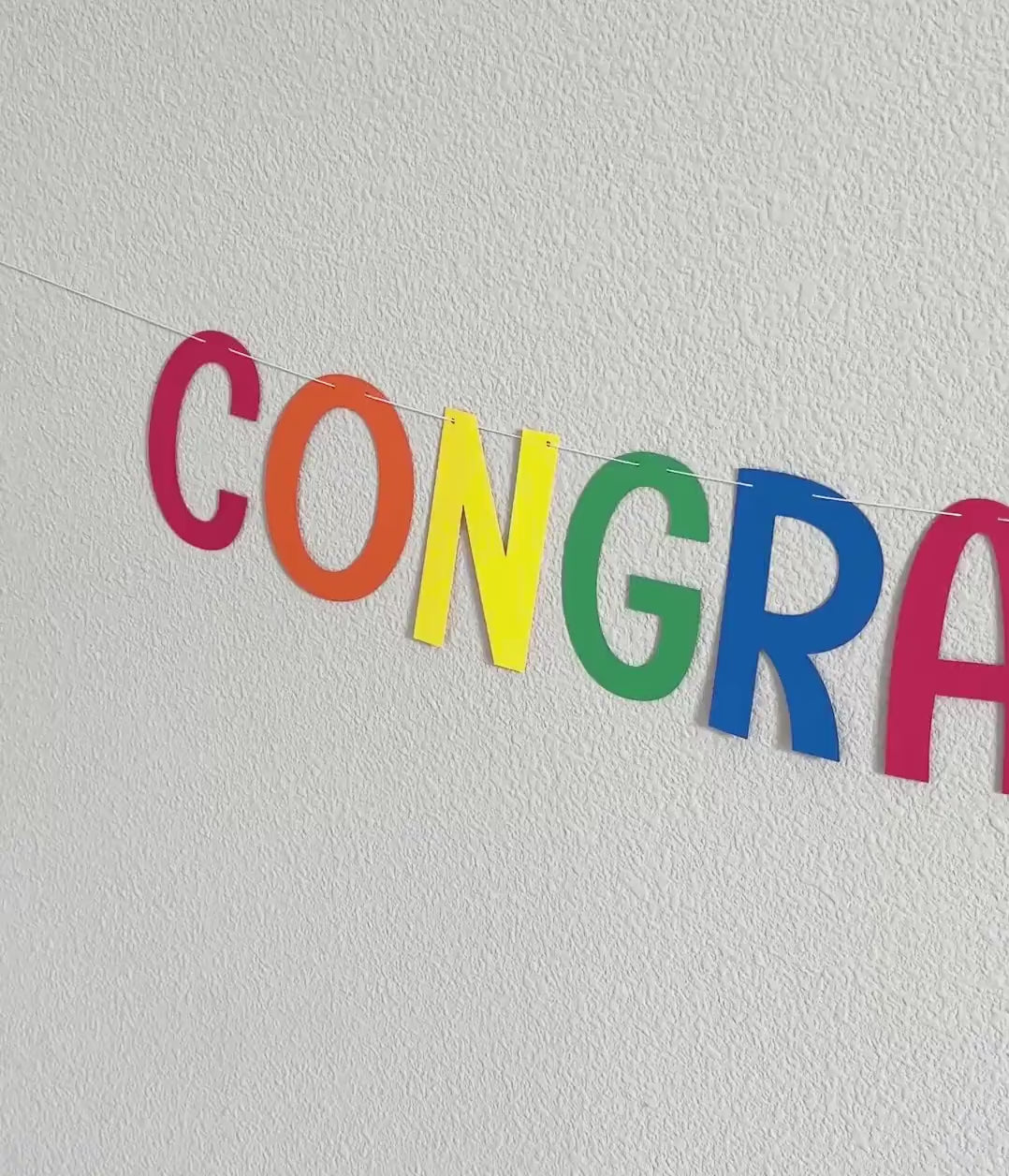Congrats Grad, Graduation Banner, Rainbow Graduation Banner, Colorful Graduation Decorations, Graduation Party