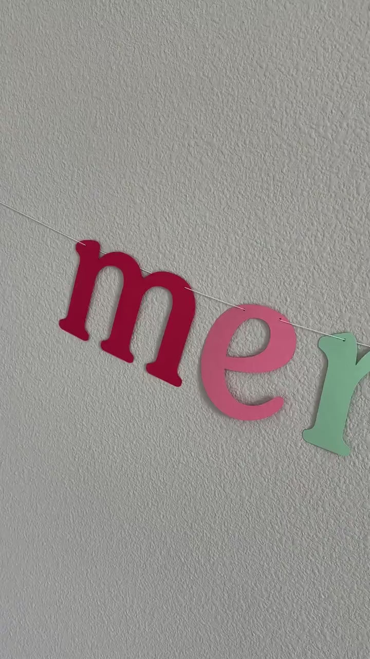 Merry Birthday, Christmas Themed Birthday Banner, Merry Birthday Decorations, December Birthday Party Ideas, Merry Birthday Decorations