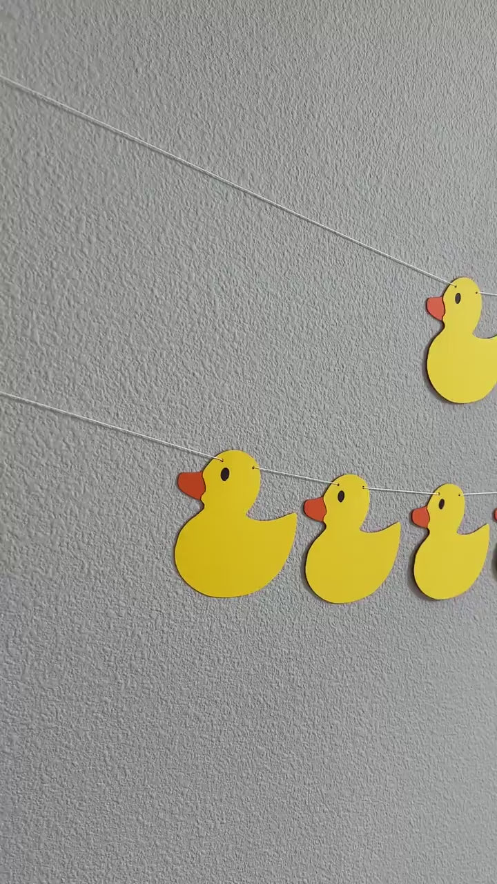 Custom Duck Banner, Rubber Duck Theme, Duck Decorations, Duck Birthday, Duck Party, Duck Banner, Duck Garland, Yellow Ducks