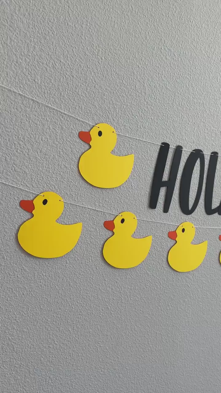 Holy Duck I&#39;m 1, Duck 1at Birthday, Duck Decorations, Duck Birthday, Duck Party, Duck Banner, Custom Duck Banner, Yellow Ducks