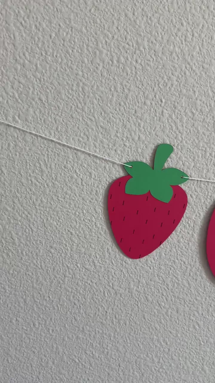 Strawberry Highchair Banner, Strawberry 1st Birthday, Berry 1st Birthday, Strawberry Birthday, Berry Sweet One, Strawberry Garland