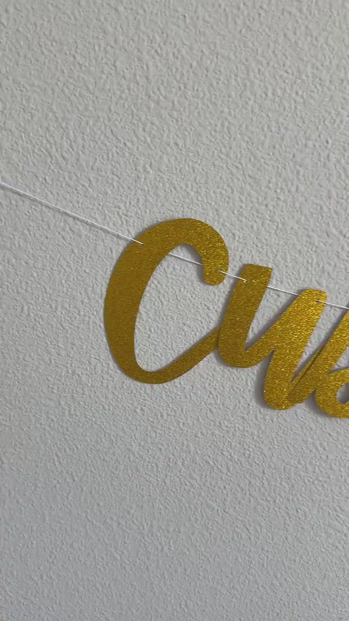 Custom Banner, Custom Gold Banner, Gold Decorations, Bachelorette Decorations, Birthday Banner, Custom Birthday Banner