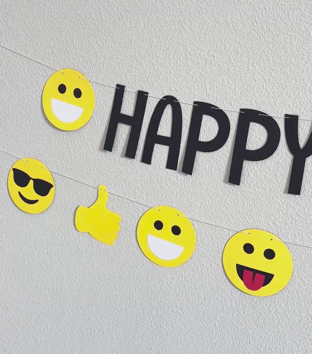 Emoji Happy Birthday Banner, Emoji Themed Birthday Party, Emoji Birthday Decorations, Emoji Birthday Celebration
