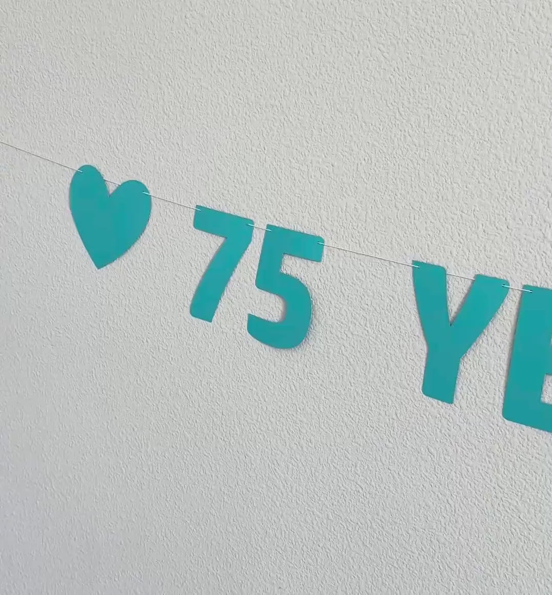75 Years Blessed, 75th Birthday Banner, Grandparent Birthday Party, Anniversary Party, Blessed Birthday