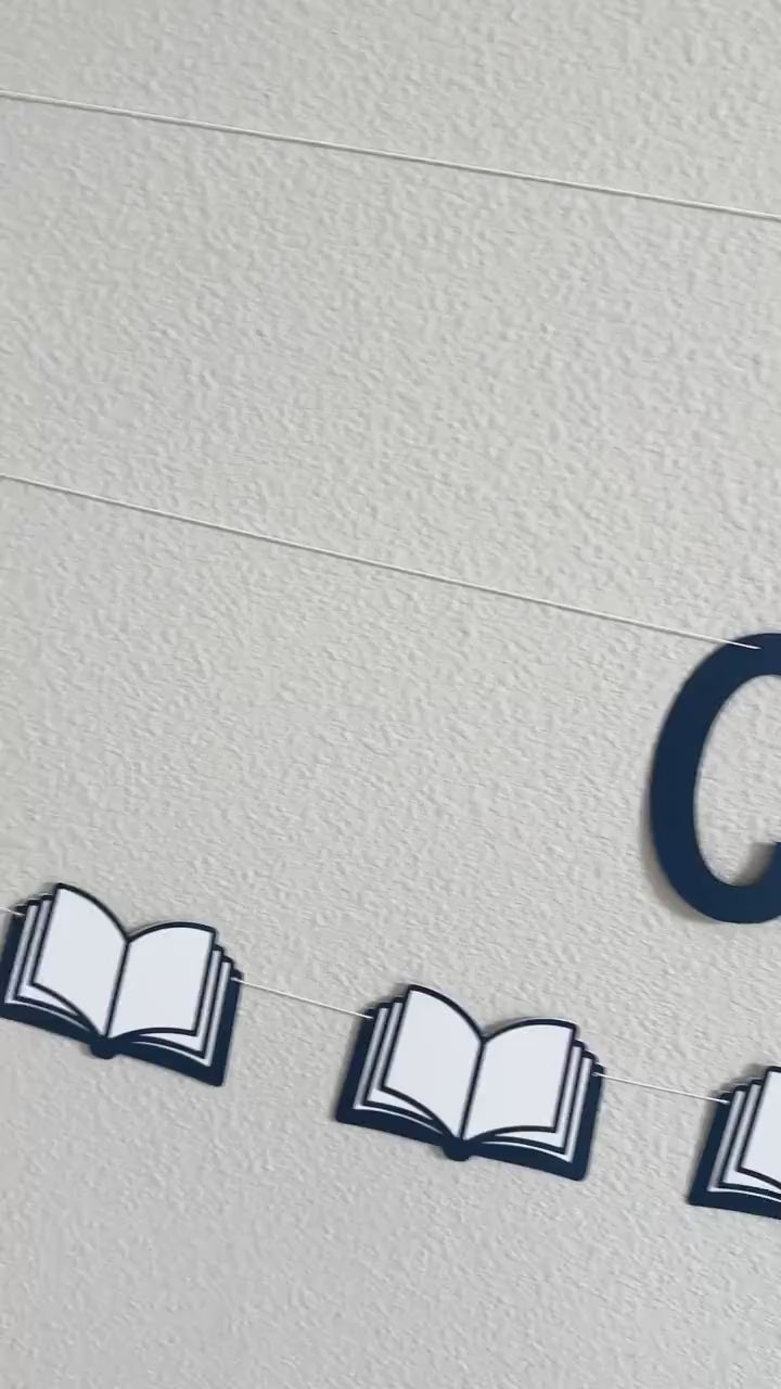 A New Chapter Begins, A New Chapter Begins Banner, A New Chapter Begins Decorations, Book Themed Baby Shower, Reading Themed Banner