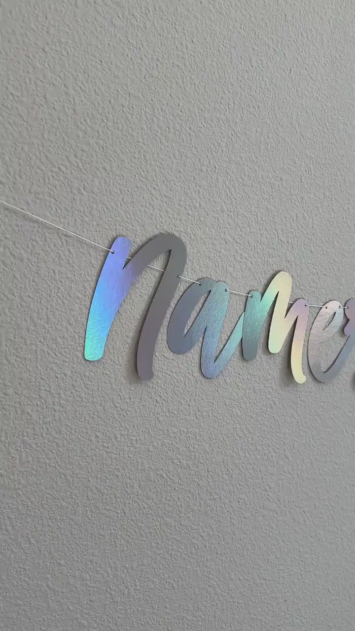 Name&#39;s Last Splash, Bachelorette Banner, Bachelorette Decorations, Holographic Decorations, My Last Splash Banner