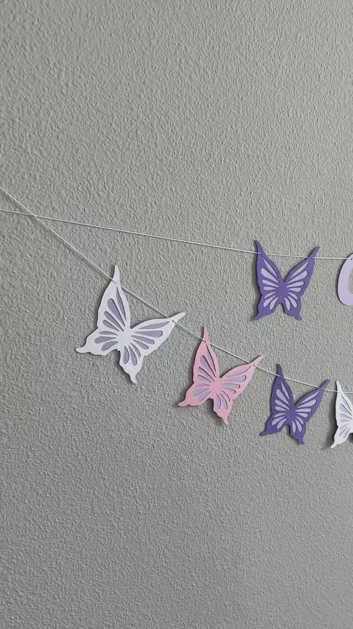 Custom Butterfly Banner, Butterfly Decorations, Butterfly Theme, Butterfly Decorations, Butterfly Birthday Party Decorations