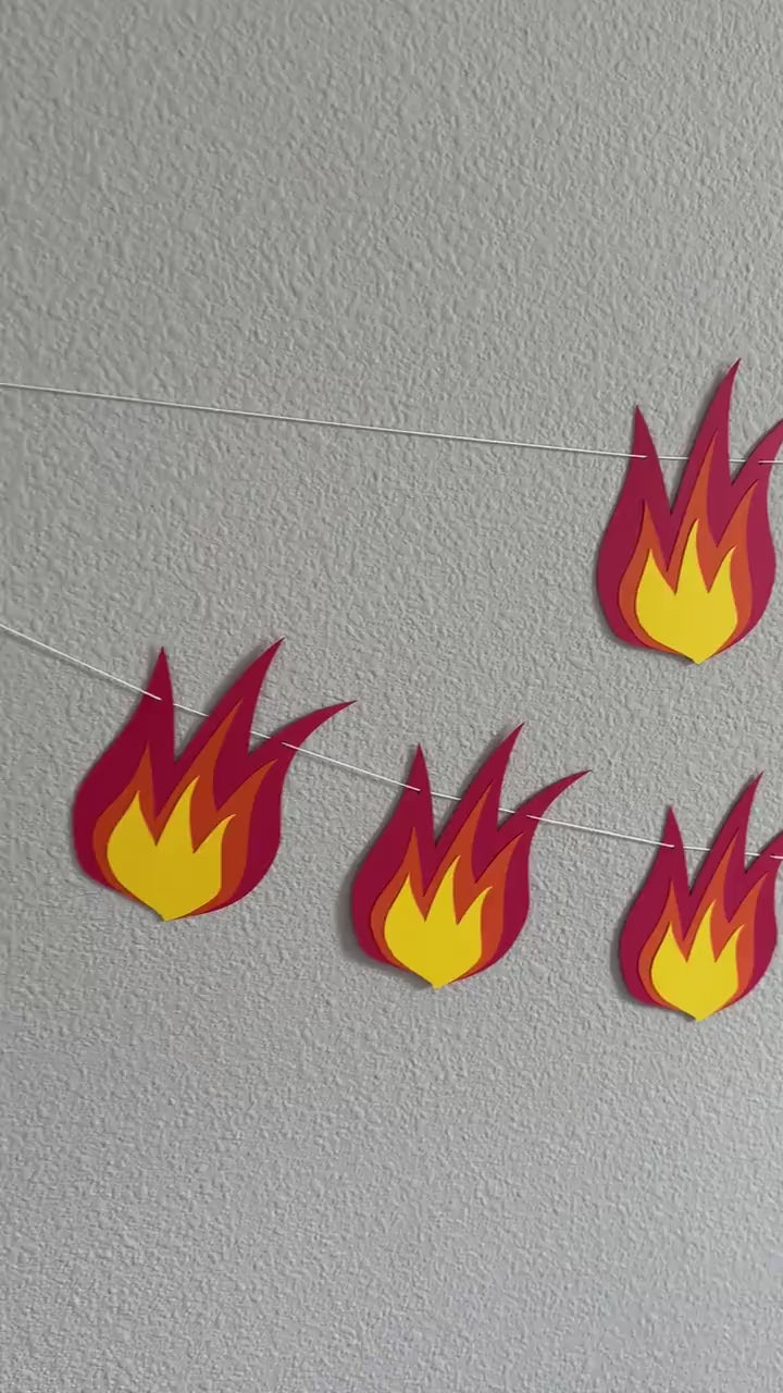 Fire Banner, Fire Party, Campfire Party, Camping Birthday, Fire Decorations, Camping Theme, Camp Birthday Party, Fire Birthday Party