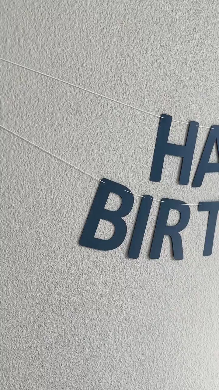 Navy Blue Happy Birthday Banner, Boy Birthday Banner, Navy Banner, Navy Customize Banner, Navy Birthday Banner, Navy Party Decor