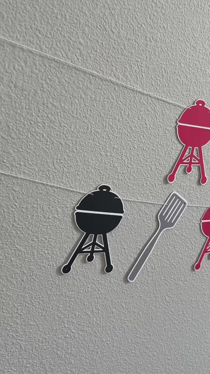 Custom BBQ Banner, Cookout Party Decorations, BBQ Decorations, BBQ Themed Decorations, Summertime Birthday, Summer Birthday