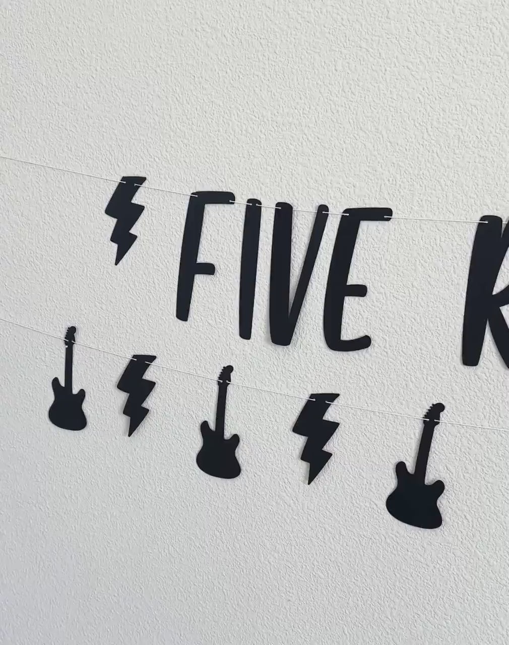 Five Rocks, 5th Birthday Decorations, Rock Themed 5th Birthday, 5th Birthday Party Theme Ideas, 5th Birthday Party Banner