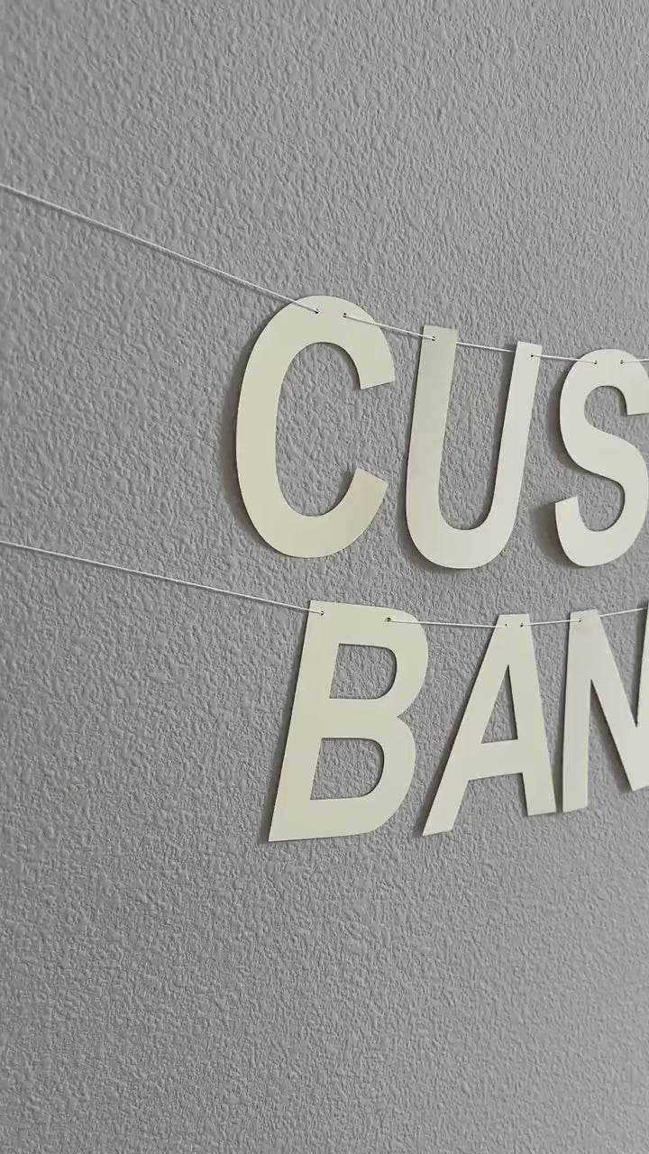 Custom Banner, Custom Beige Banner, Customizable Banner, Custom Hashtag Banner, Custom Sign, Custom Birthday Banner