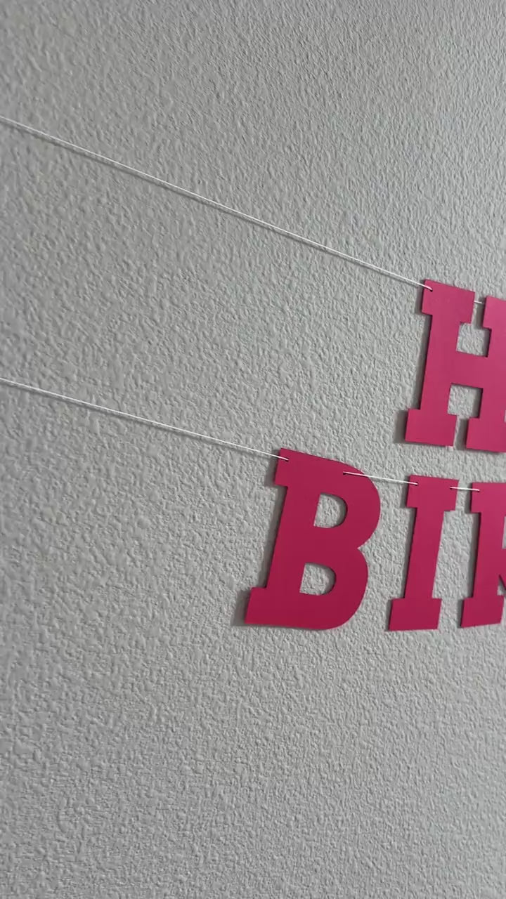 Red Happy Birthday Banner, Red Birthday Banner, Bold Serif Font, Red Customize Banner, Red Birthday Banner,  Red Party Decor, Red Decor