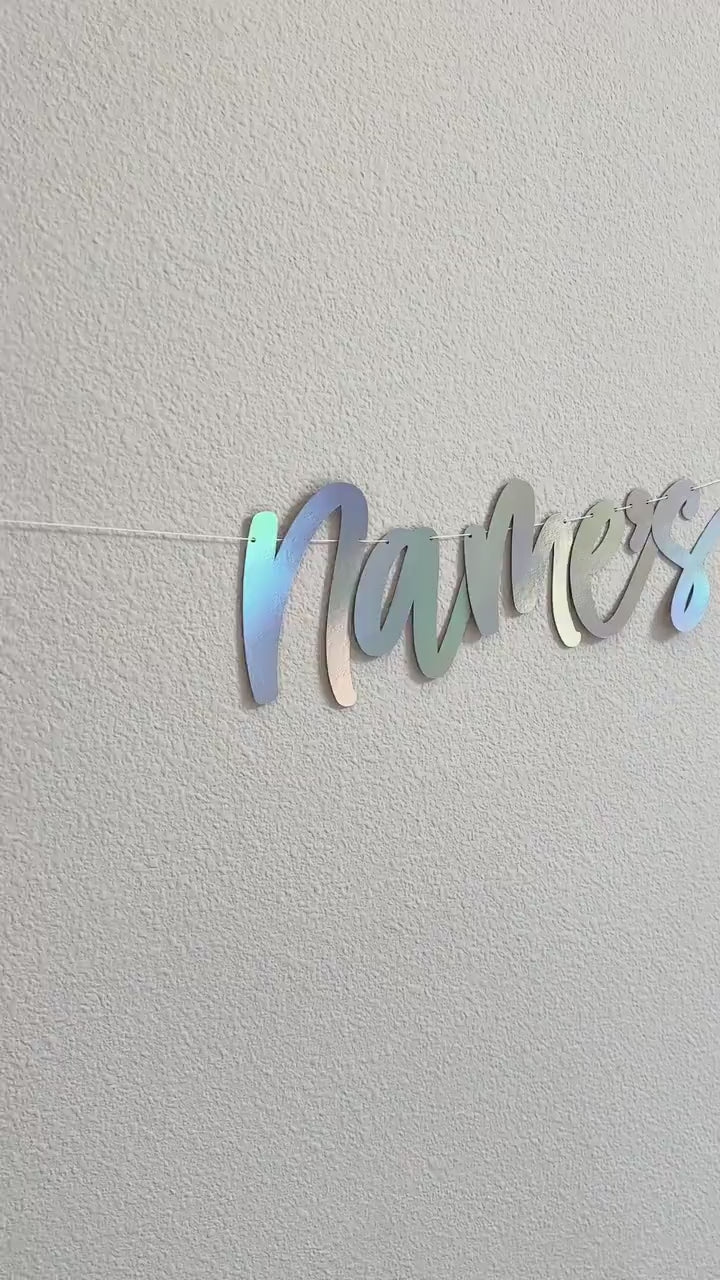 Name&#39;s Last Splash, Bachelorette Banner, Bachelorette Decorations, Holographic Decorations, My Last Splash Banner