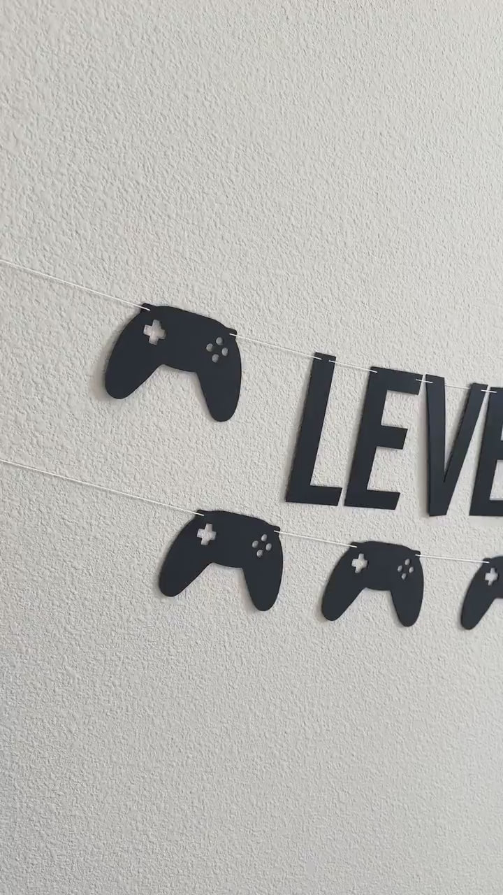 Level 30 Unlocked, Gamer Birthday, Gaming Birthday Banner, 30th Birthday, Video Game Party, Custom Gamer Banner, Controller Banner