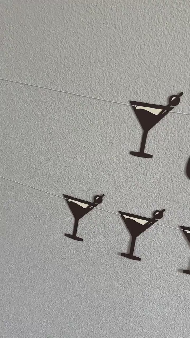 Thir-Tini, Thirtini Banner, 30th Birthday Ideas, Espresso Martini 30th Birthday Party, 30th Birthday Decorations, Thir-tini Banner