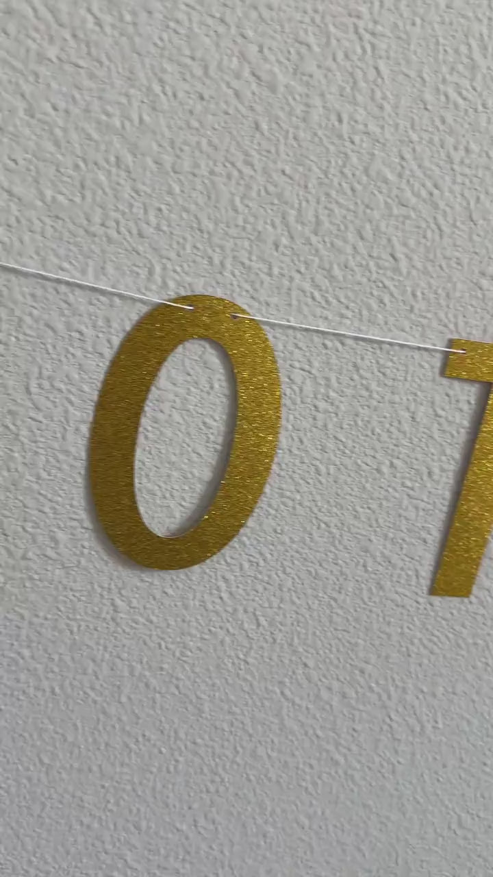 0 To 40 Real Quick, 40th Birthday Banner, Zero To Forty Real Quick, Gold Glitter Decorations, 40th Birthday Decorations