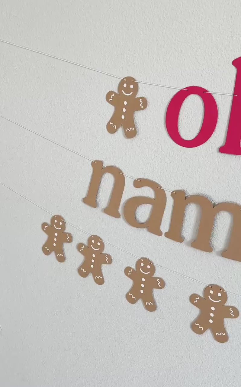 Oh Snap Name Is Five, 5th Birthday Party Decorations, Gingerbread Themed Birthday Banner, Oh Snap Banner, Gingerbread Party Decorations