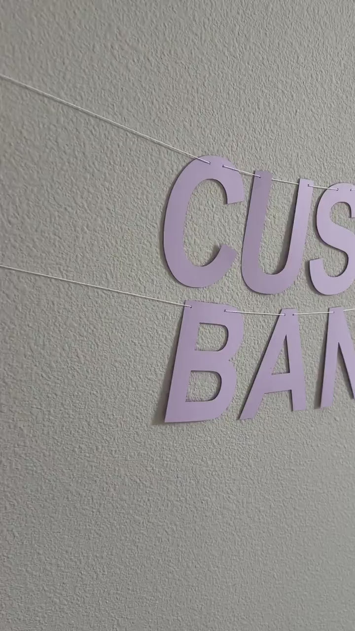 Custom Banner, Custom Lavender Banner, Customizable Banner, Custom Hashtag Banner, Custom Sign, Custom Birthday Banner