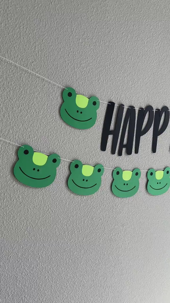Frog Birthday Banner, Frog Birthday, Frog Decorations, Cute Frog Decorations, Babies Room Frogs, Frog Birthday Party Decorations,