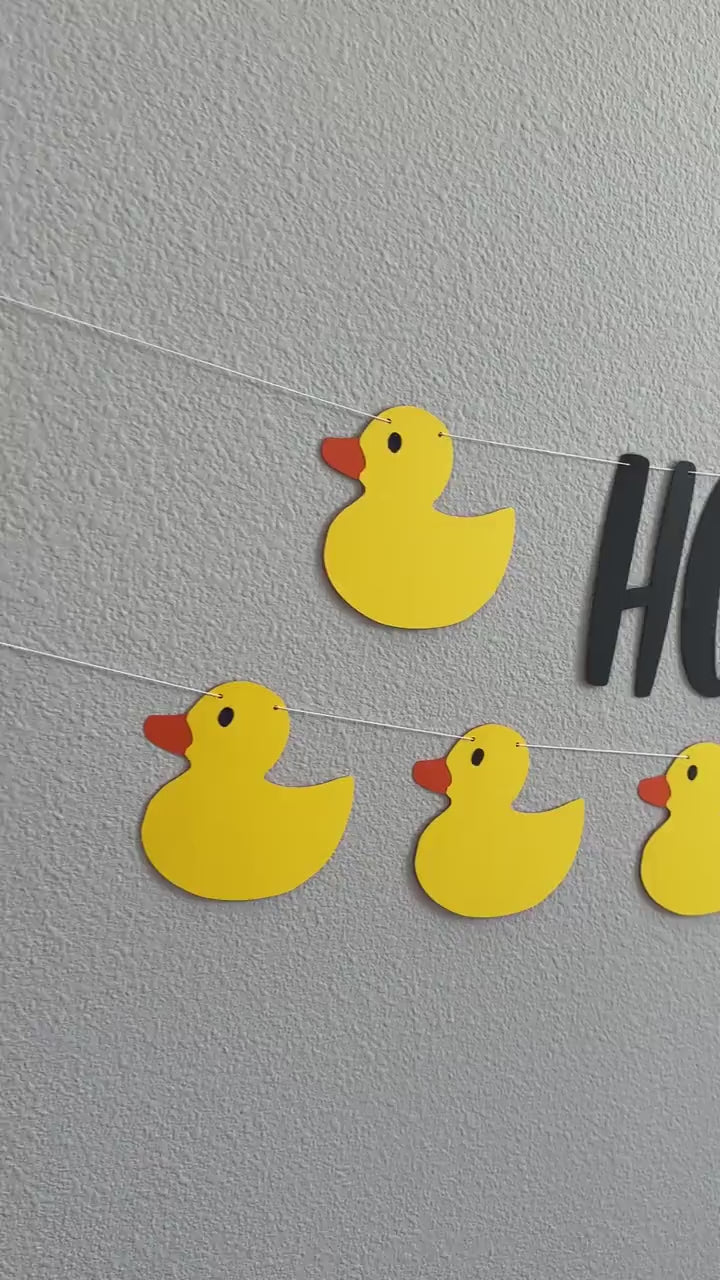 Holy Duck I&#39;m 2, Duck Garland, Duck Decorations, Duck Birthday, Duck Party, Duck Banner, Custom Duck Banner, Rubber Duck Theme, Yellow Ducks