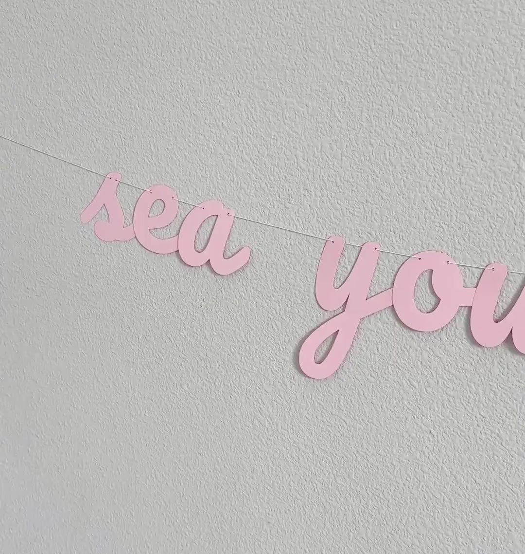Sea you Soon Baby, Ocean Themed Baby Shower Banner, Baby Girl Shower Decorations, Ocean Baby Shower Banner, Nautical Baby Shower