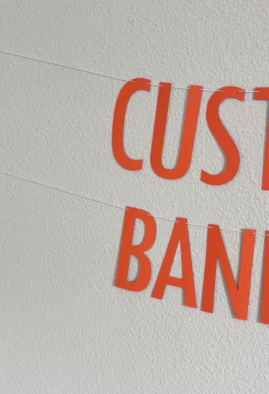 Custom Banner, Custom Showgirl Banner, Custom Orange Banner, Personalized Banner, Personalized Orange Showgirl Banner