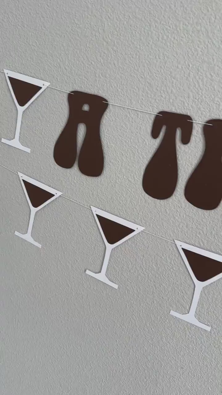 A Tini Bit Closer, A Tini Bit Closer Banner, Milestone Celebration Decoration, Bridal Shower Theme Ideas, Espresso Martini Themed Engagement