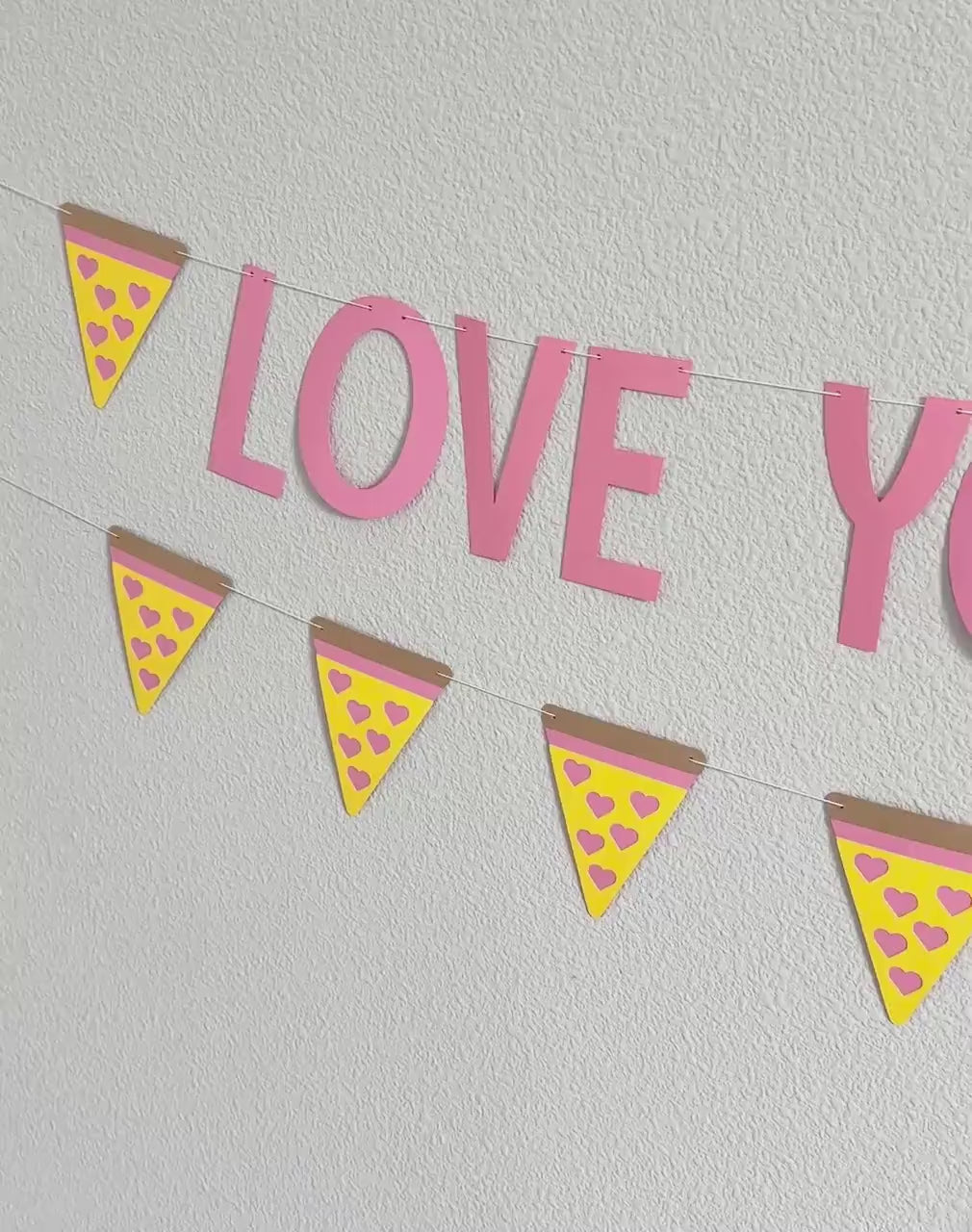 Custom Pizza Banner, Pizza Hearts Decorations, Pink Pizza Birthday Party Decorations, Hearts And Pizza Theme Banner, Girl&#39;s Pizza Party