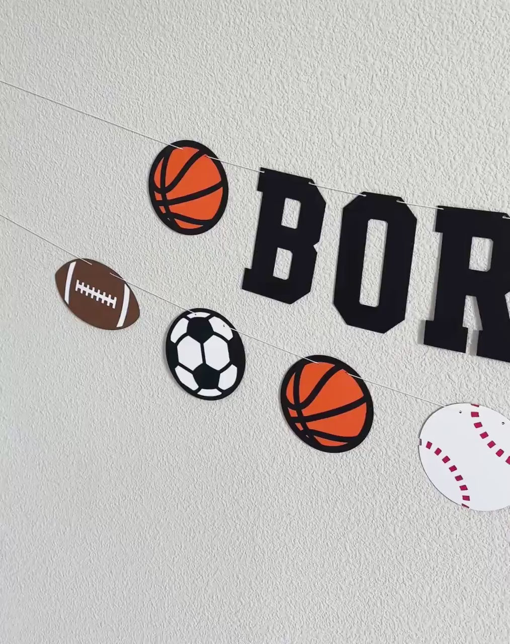 Born 2 Ball Birthday Banner Sports Theme Party Decoration Basketball Baseball Football, 2nd Birthday Sports Theme, 2nd Birthday Ideas