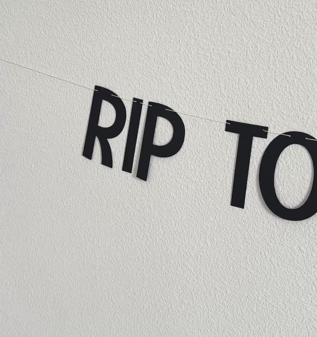 RIP To Her Last Name, Bridal Shower Banner, Bachelorette Party Banner, RIP Last Name Sign, RIP Last Name Bachelorette Party Decorations