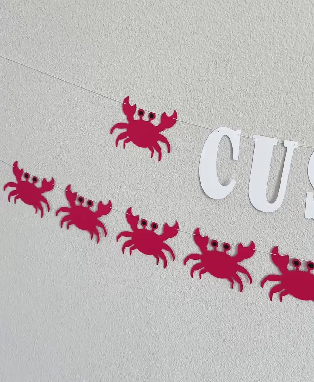 Custom Crab Banner, Crab Theme, Crab Birthday, Crab Party, Crab Decorations, Crab Birthday Party, Custom Crab Themed Banner